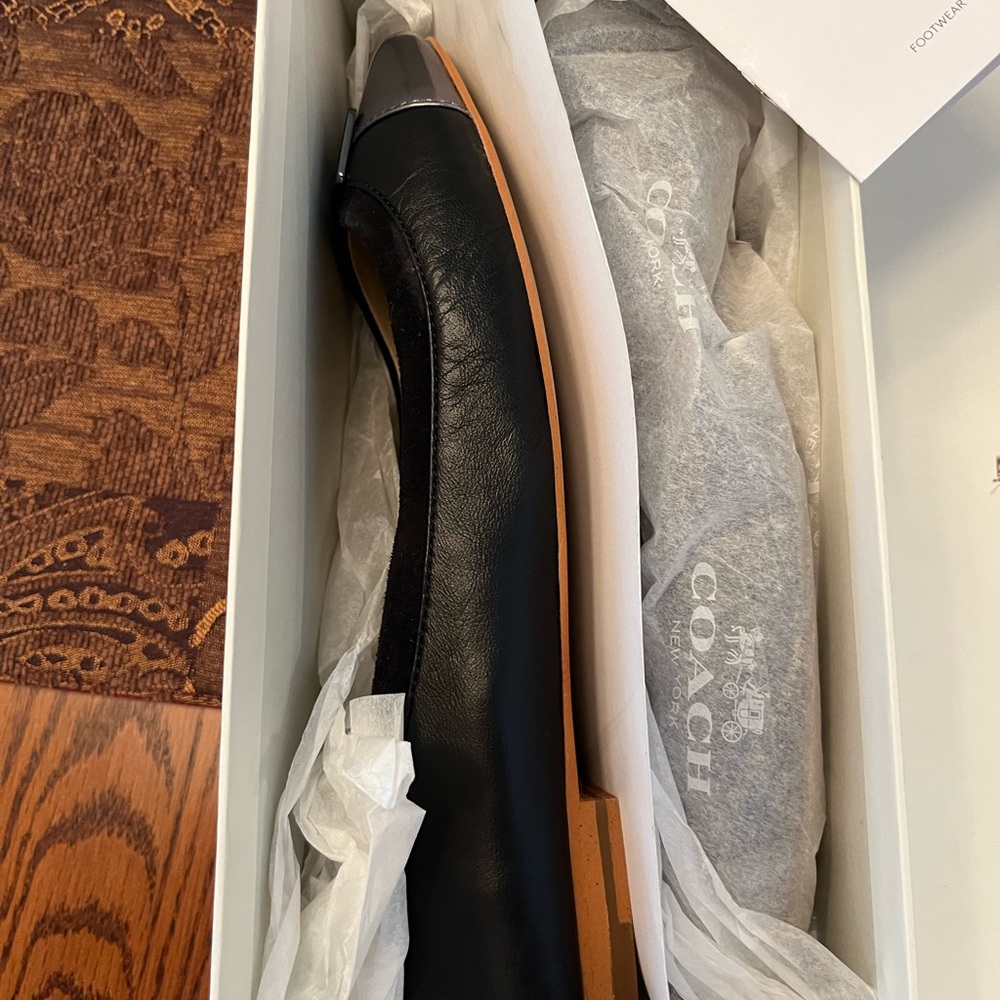 Coach ULMA SFT lambskin/mir MET Women’s shoes flats Size 9.5 M new in Box - Picture 8 of 15